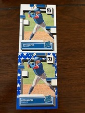 2 two Otto Lopez rookie card RATED RC 2022 Donruss STAR Independence DAY INSERT