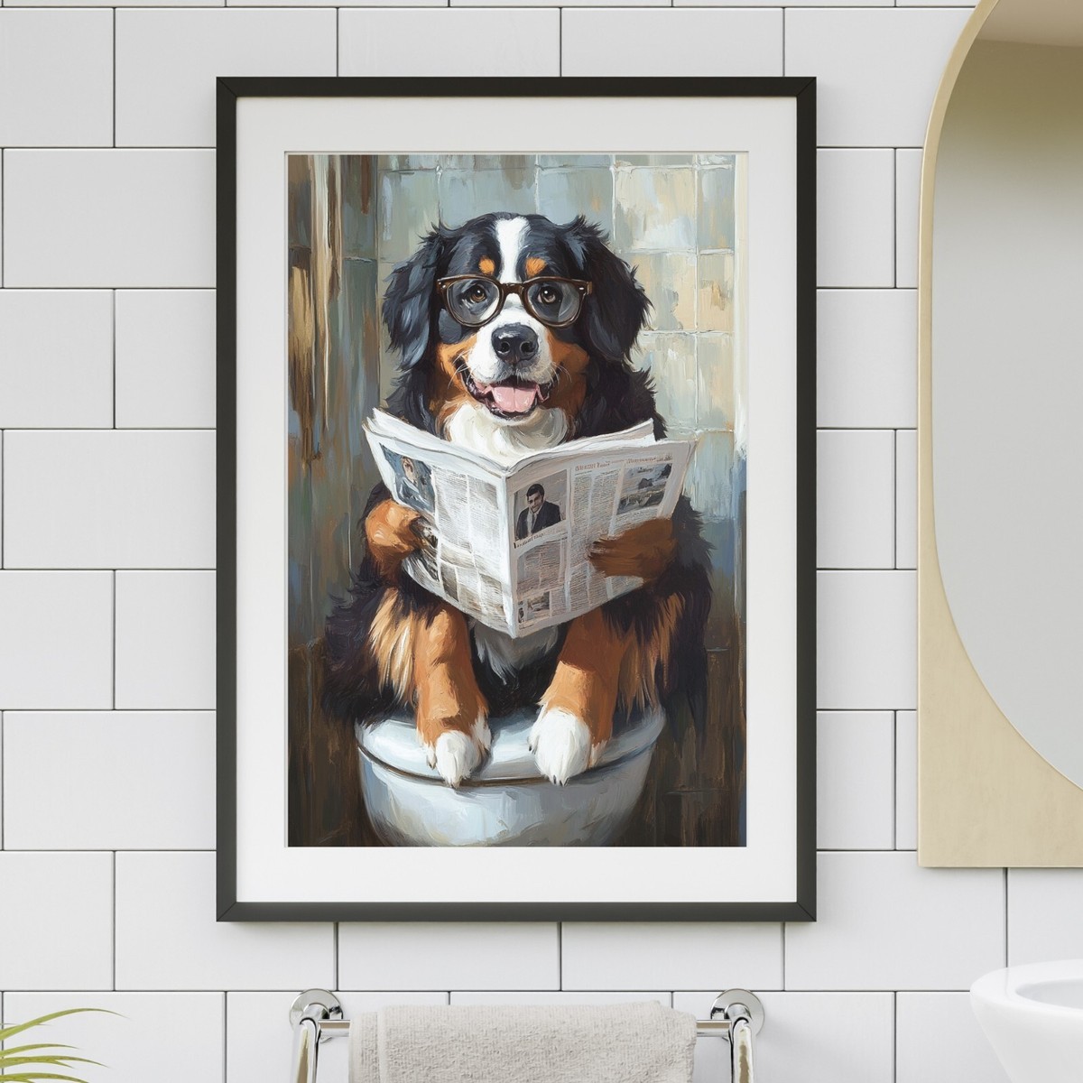 1000 Piece Jigsaw Puzzle For Adults – Bernese Mountain Dogs Wooden Puzzle With Poster & Storage Bag