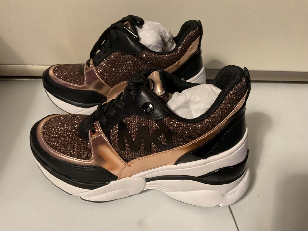 Wedge Sneakers Mk Shoes Gold MICHAEL KORS MICKEY ICONIC