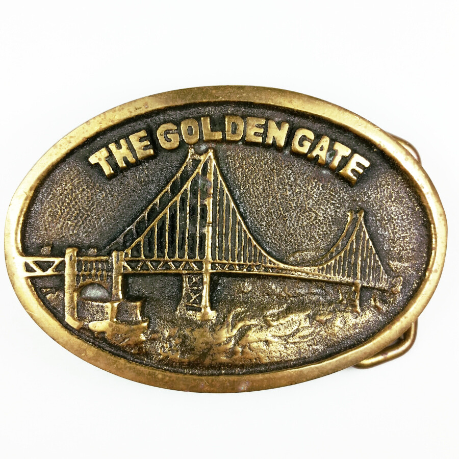 Boucle De Ceinture En Laiton 3D - Pont Golden Gate San Francisco, Neuve Sans Boîte