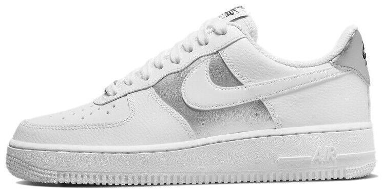 Nike Air Force 1 '07 White Metallic Silver W for sale | eBay