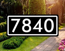 Personalized Home Address Sign Aluminum 5" x 12" Custom House Number Plaque