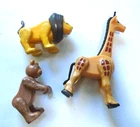 Vintage Fisher Price Little People Circus Zoo Animals Lion Giraffe Bear Lot of 3