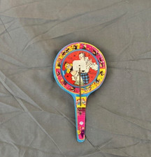 Vintage Tin Lithograph US Metal Kids Toy Party Noise Clapper Mardi Gras