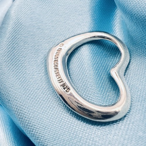 Tiffany & Co. Auténtico corazón abierto solo superior collar colgante de plat... - Imagen 7 de 11