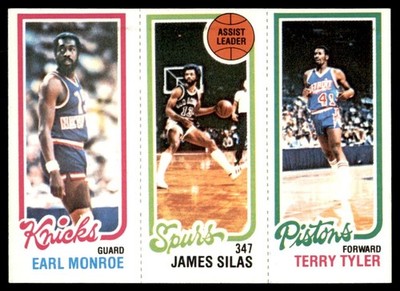 1980-81 TOPPS Minis JAMES SILAS / TERRY TYLER /  EARL MONROE NM-MT