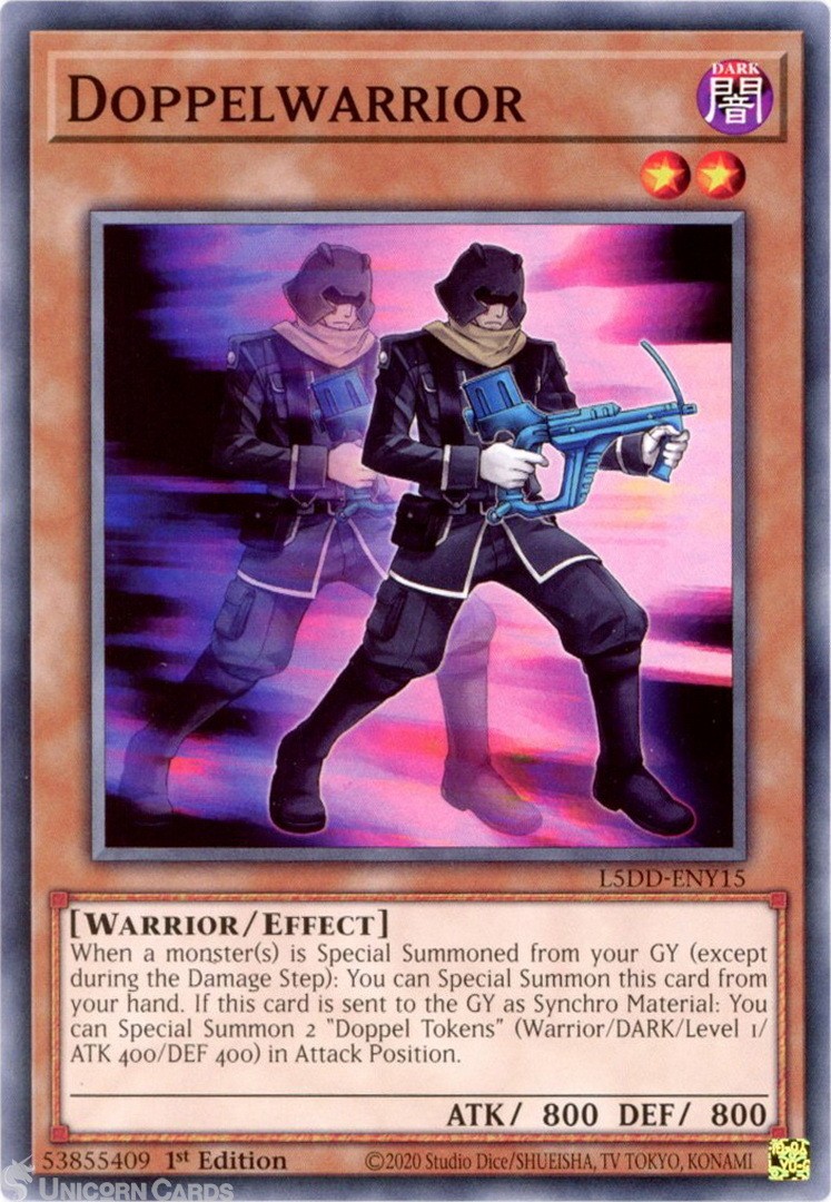 L5DD-ENY15 Doppelwarrior : Common 1st Edition Mint YuGiOh Card