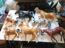 Lot 7 Vintage Hard Plastic Horses
