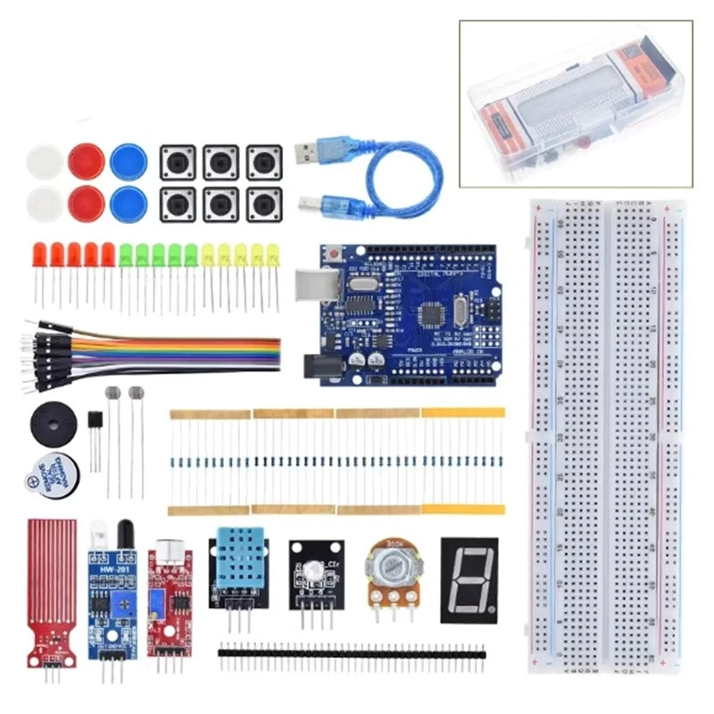 Starter Kit for Arduino Uno R3 Breadboard Basic simple learning kit ...