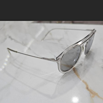 Dolce & Gabbana Men's Aviator Sunglasses Clear Frame Gray Tinted Lens