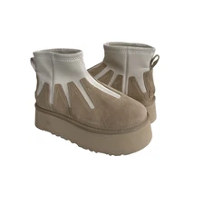 UGG CLASSIC MINI DIPPER SUNWAVE PLATFORM MUSTARD SEED BOOT US 6 / EU 37 / UK 4