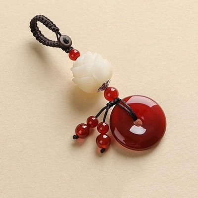 Blessing Good Luck keychain key ring Feng Shui Amulet Car Keychain Safe Travel