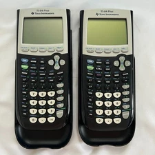 Texas Instruments TI-84 Plus Graphing Calculator Lot X 2 Clean Tested w/ Covers
