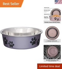 Bella Dog Bowls- Stainless Steel Dog Cat Bowls - Spill Proof Dog Food Bowl,...