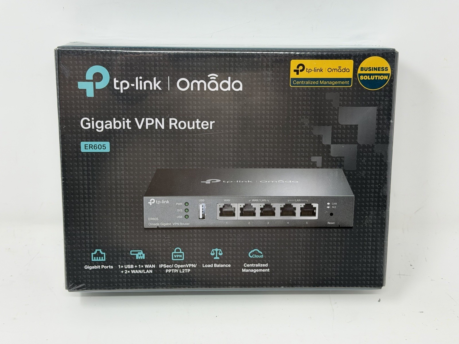 NEW TP-Link ER605 V2 Omada 5-Port Gigabit Multi-WAN VPN Router, 3 Config WAN/LAN. Available Now for $47.99