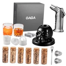 Whiskey Smoker Kit with Torch - 21 Sets - 6 Flavors Wood Chips - Bourbon, 