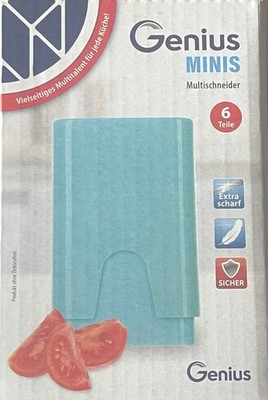 Genius Nicer Dicer Minis Multischneider/6 Teile/4 in 1 Küchenhelfer/Grün/NEU