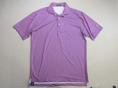Turtleson Polo Mens M Purple Riverbend Golf Club Performance Stretch