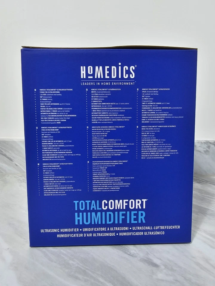 HoMedics TotalComfort Ultrasonic Humidifier Cool Mist Air Diffuser Aroma New - Image 4 of 4