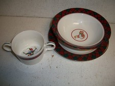 Tartan Plaid by Arita Cereal Bowl Salad Plate Child s Cup Japan Set of 3