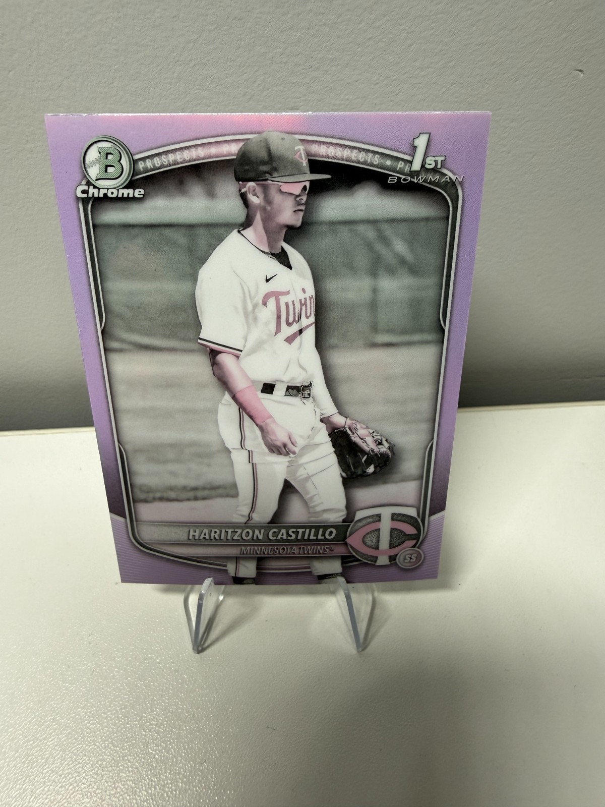 Haritzon Castillo 2025 Bowman Chrome 1st Pearl Refractor #BCP-161 Twins
