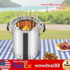 Vertical Compact BBQ Charcoal Grill Outdoor Meat Cooker Portable Charcoal Grill
