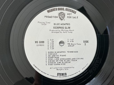 Memphis Slim BLUE MEMPHIS 1971 w/l promo M- vinyl LP+bonus CD TESTED lyric inner