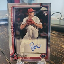 2025 Topps Chrome Ryan Miller Rookie Autographs RC #RA-RM Los Angeles Angels