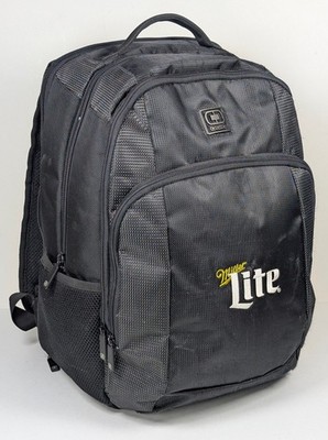 Ogio Roamer Laptop Backpack Miller Lite Beer Logo Branded Black Travel Bag Light