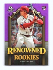 2023 Bowman Platinum Renowned Rookies Purple #RR-11 Nolan Gorman /250