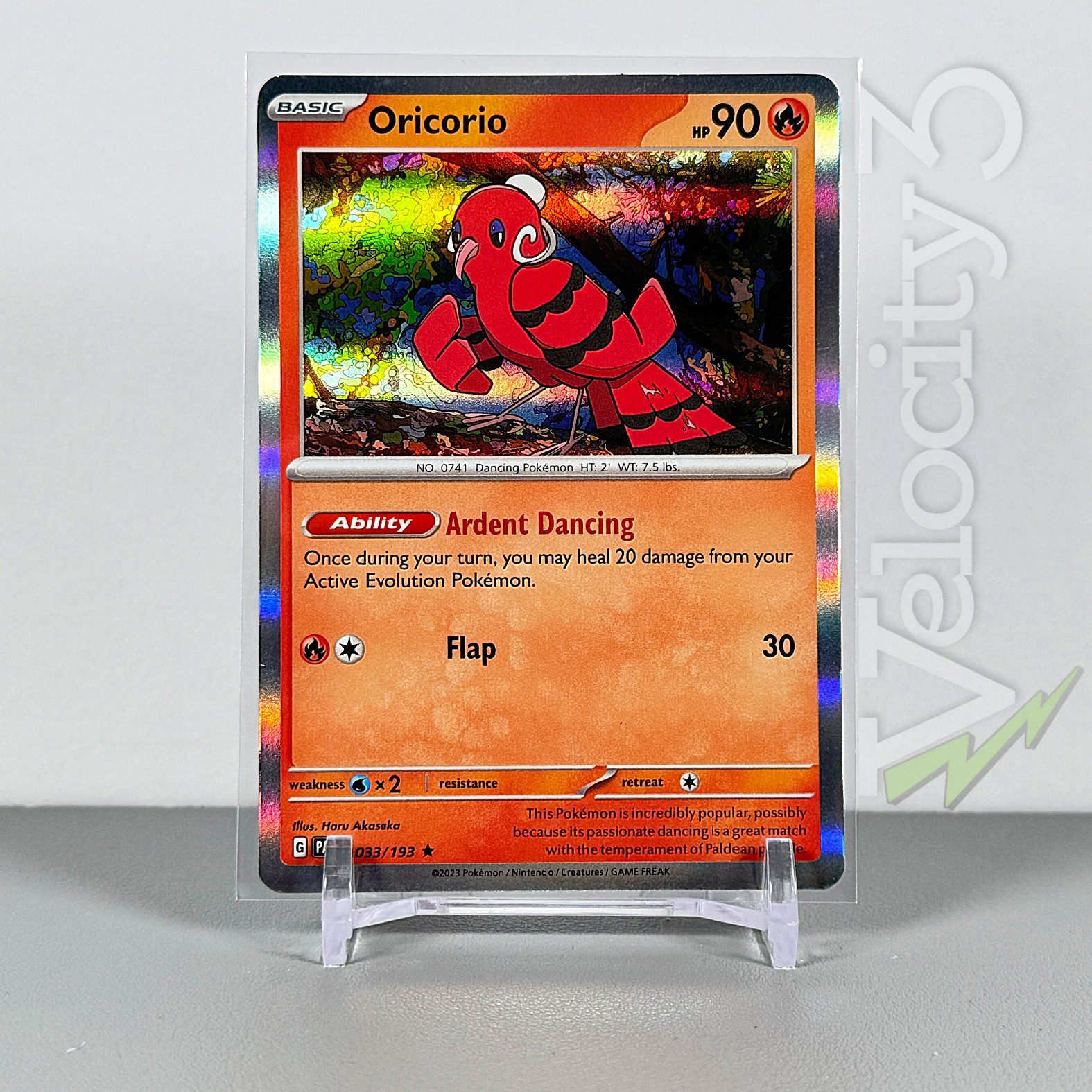Pokemon TCG Card - Oricorio 33/193 Holo Rare | 2023 Paldea Evolved | NM/Mint