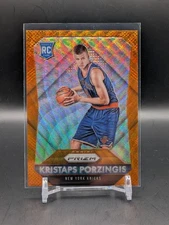 2015-16 Panini Prizm Orange Wave Prizm Kristaps Porzingis #348 Rookie 