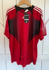 Vintage adidas 2004-06 Escu Training Soccer Futbol Red Black Jersey NWT- Size L