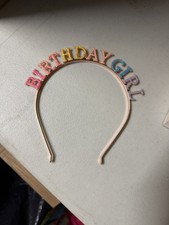 Birthday Girl Headband Happy Birthday Tiara for Women Girls Princess Crown Rh...