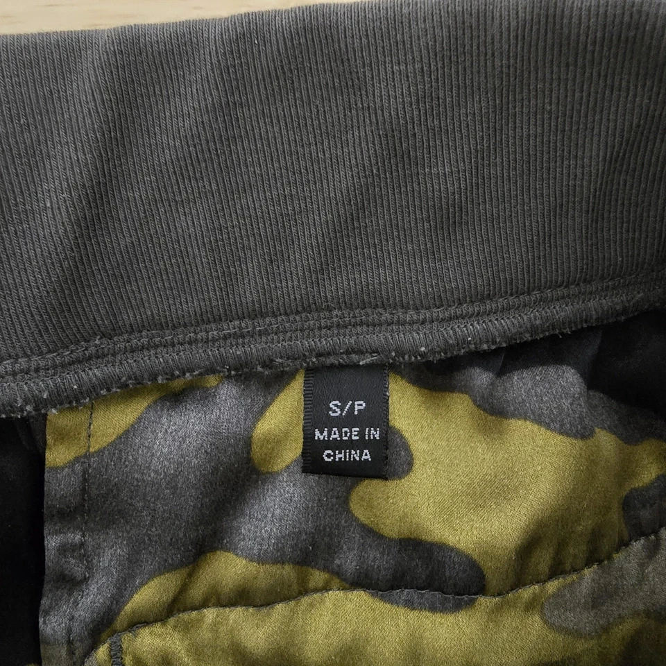 Pantalones de chándal ATM para mujer pequeños verdes camuflados 100 % seda puños acanalados cintura elástica Foto 4 de 4