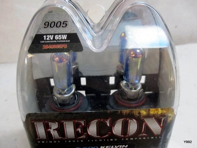 Recon 2649005PB 9005 12V 65W 5600 BOMBILLAS FAROS KELVIN AZUL PLATINO Foto 3 de 4