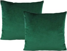 VAKADO Throw Pillow Covers 18x18 Set of 2 18 x 18 (Pack 2), Dark Green 