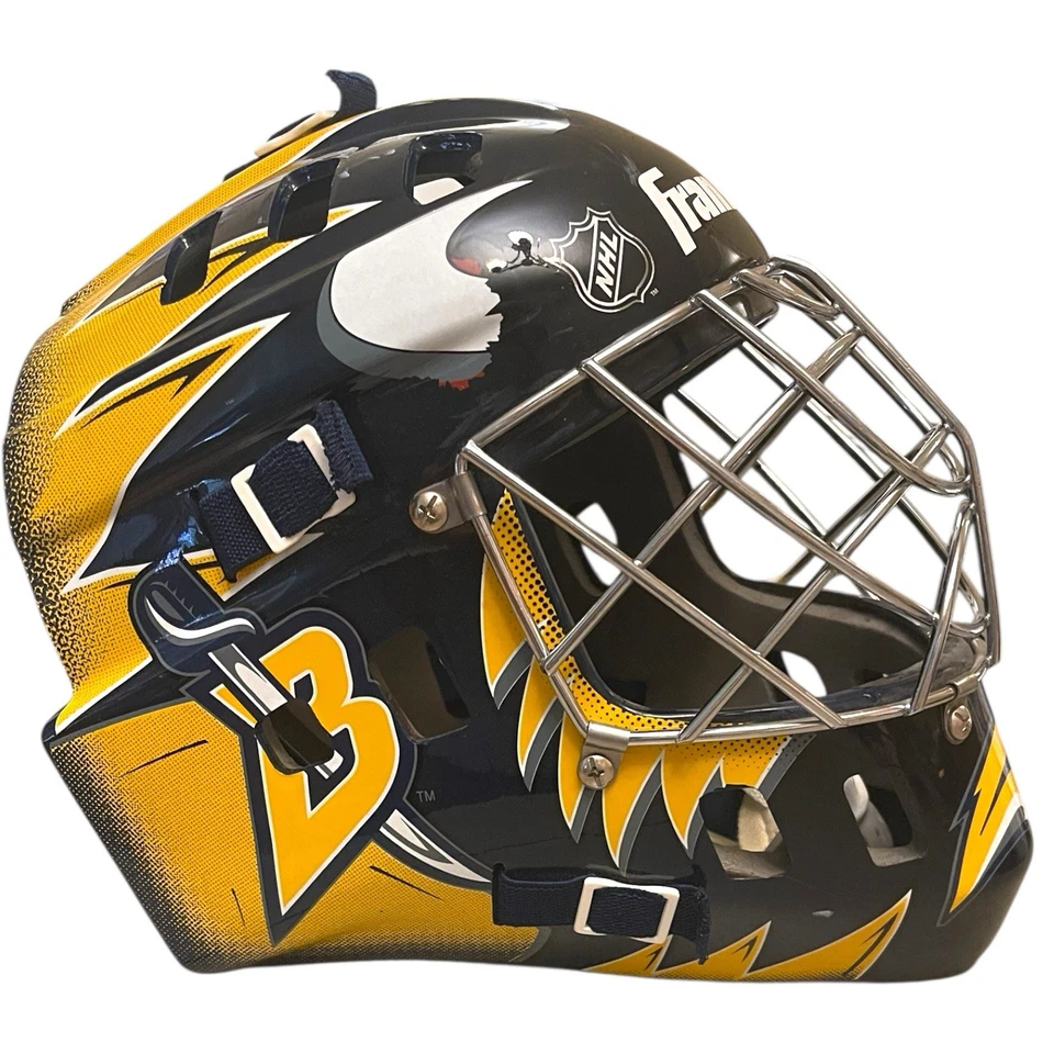 NHL Goalie Mask Buffalo Sabres GFM1000 Franklin Sport Street Hockey Full-Size - Image 3 of 4