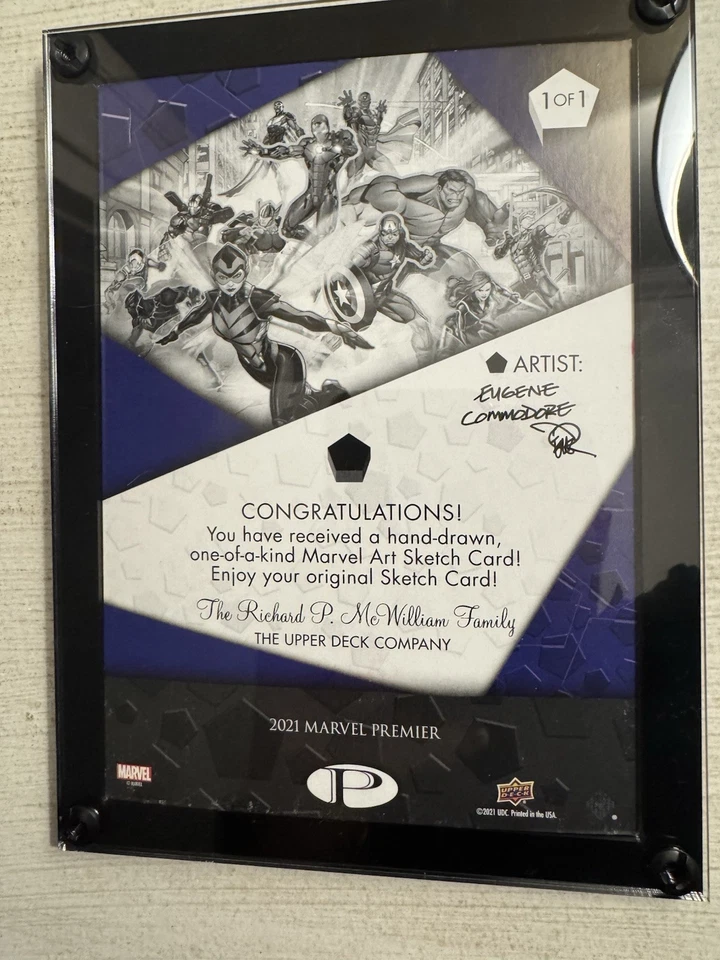 2021 marvel premier sketch Venom 1/1 5x7 By EUGENE COMMODORE - Image 3 of 3