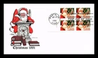 US COVER CHRISTMAS SANTA CLAUS CHECKING LIST FIRST DAY ISSUE BLOCK ARTMASTER