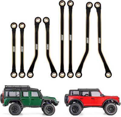 INJORA Chassis Lenker Sat mit Hoher Bodenfreiheit Messing Schwarze Beschichtung