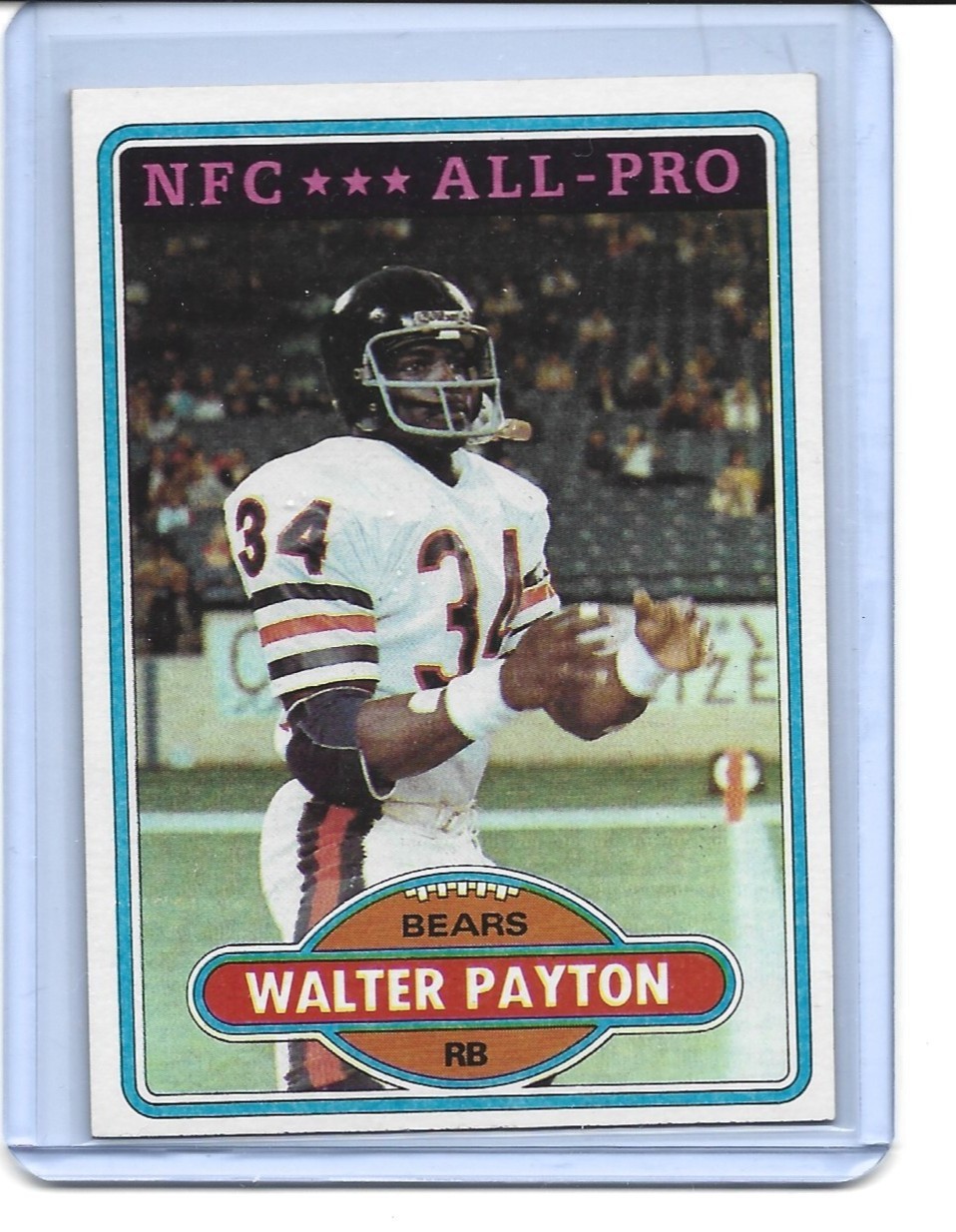 1980 Topps WALTER PAYTON #160 -- Chicago Bears RB -- WALTER PAYTON