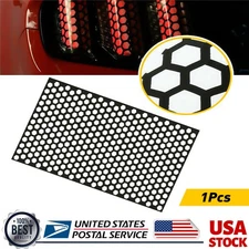 Car Black Rear Tail Cover Decor Light Honeycomb Sticker Tail Lamp Decal Trim Kit