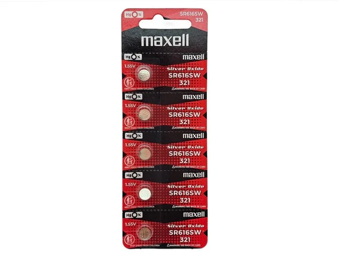 3x Maxell Battery SR616SW 321 pack of 5
