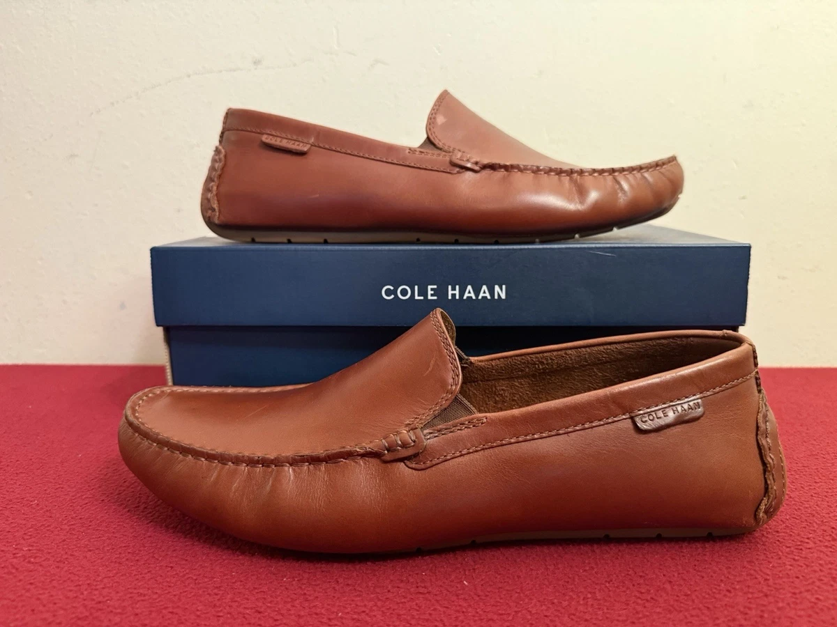 Cole Haan C11401 Brown Leather Driving Shoe Mocassins Men’s Size 11.5M Cole Haan Gunnison Brown Embossed Slip On | Mercari main image 4