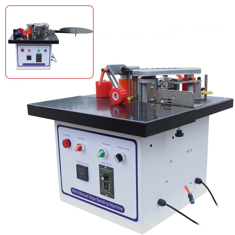 1200W, Self Cutting Edge Banding Machine Double Gluing Edge Banding