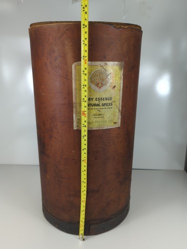 1929 Peacock Brand Natural Spices Wood Advertising Container 18.5" tall x 9 3/4" - Picture 13 of 15