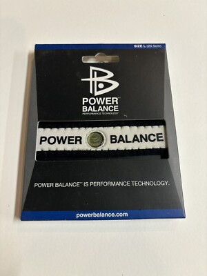 Power Balance Performance Technology Armband - Neopren - weiß/schwarz Large - NEU