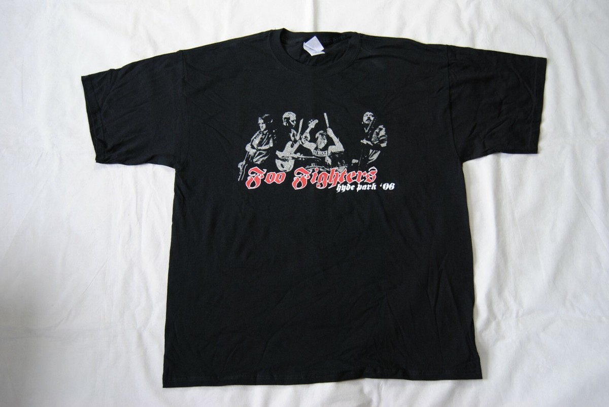 FOO FIGHTERS GLITTER BAND LOGO HYDE PARK 2006 T SHIRT NEW OFFICIAL