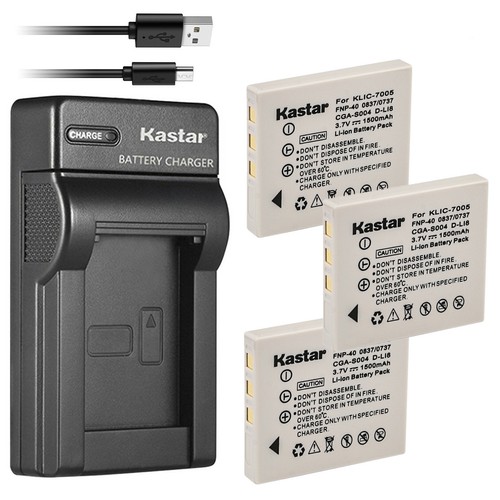 Kastar Battery Slim Charger for Pentax D-Li8 DBC8 & Optio S5z Optio S6 Optio S7 - Picture 10 of 11